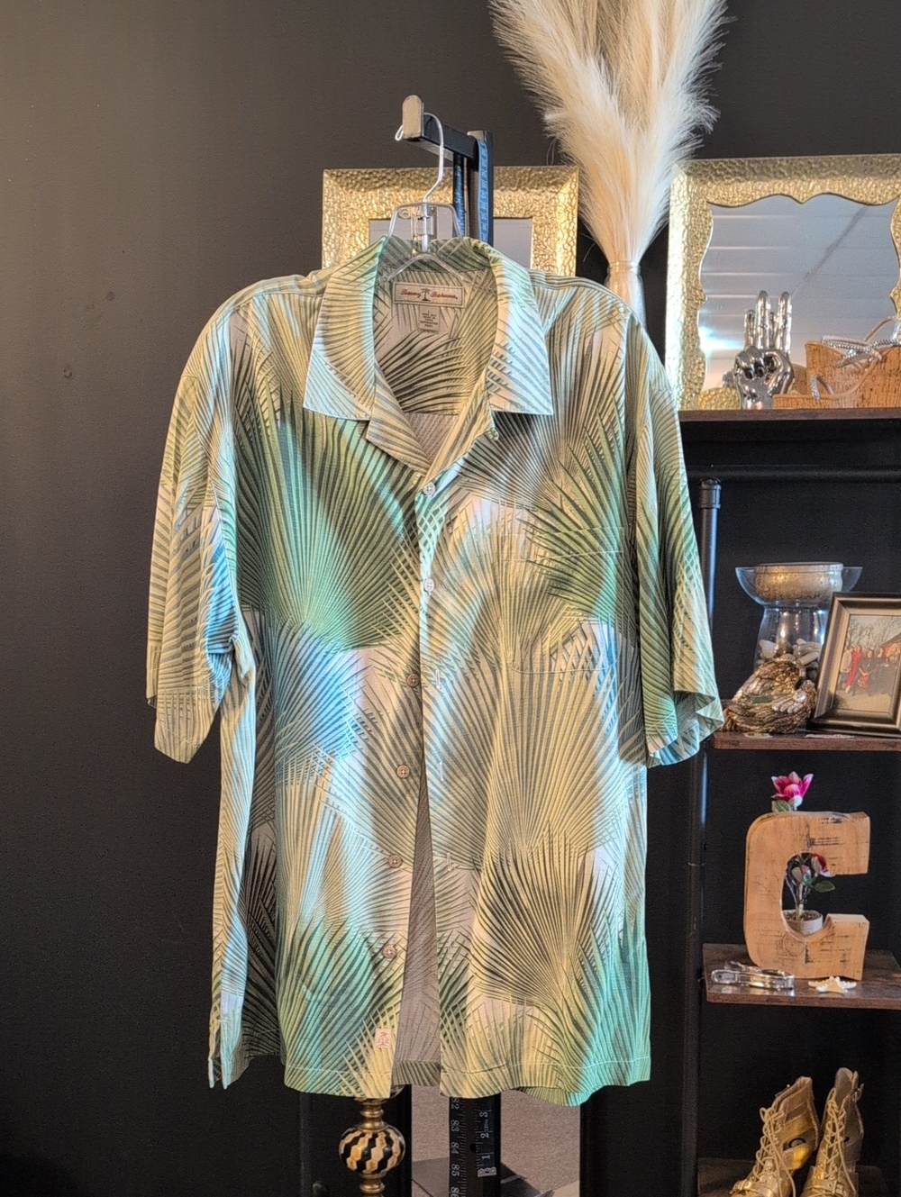 Tommy Bahama Men's Short-Sleeve Palm Leaf Button-Down - Green